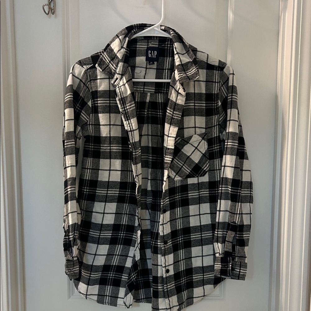 GAP Monochrome Checkered Flannel Shirt